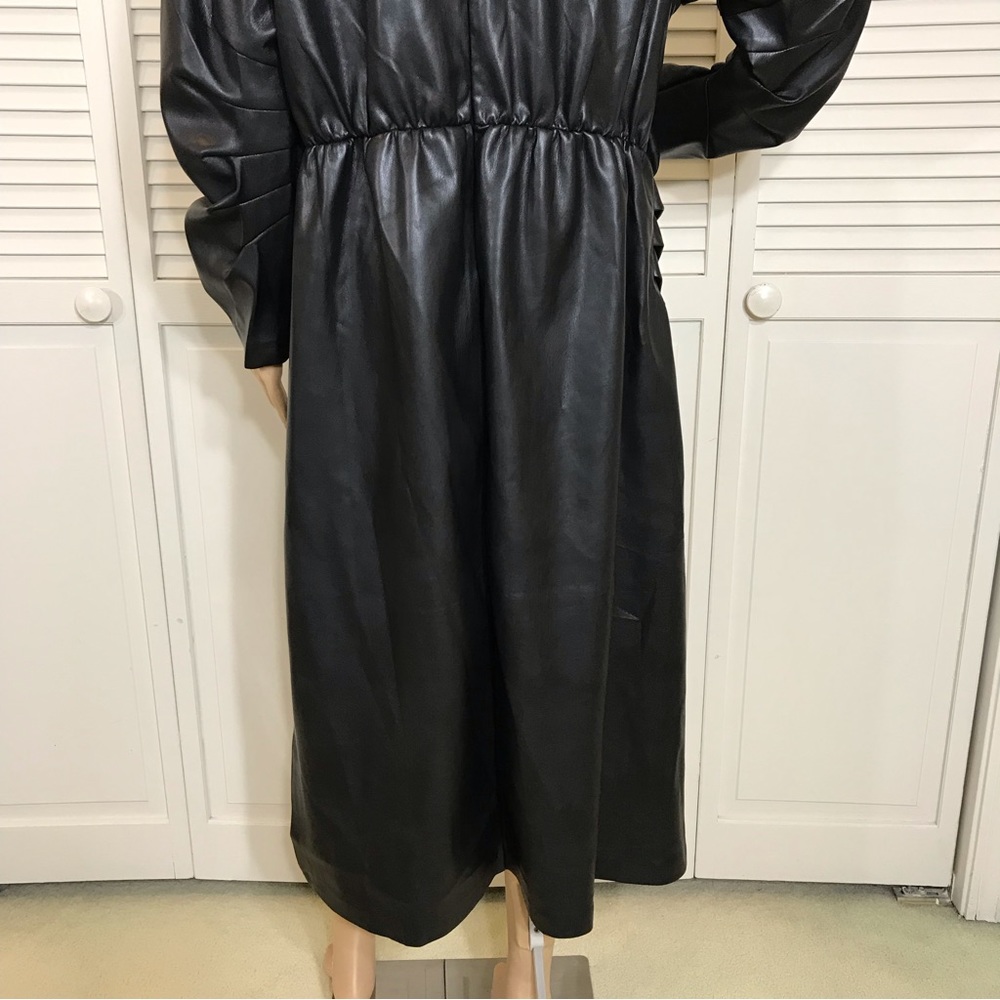 NWT Eloquii Faux Leather Dress With High Slit Size 18 - Picture 16 of 16